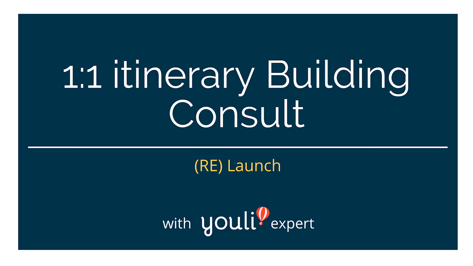 1:1 Itinerary Building Consult with YouLi expert